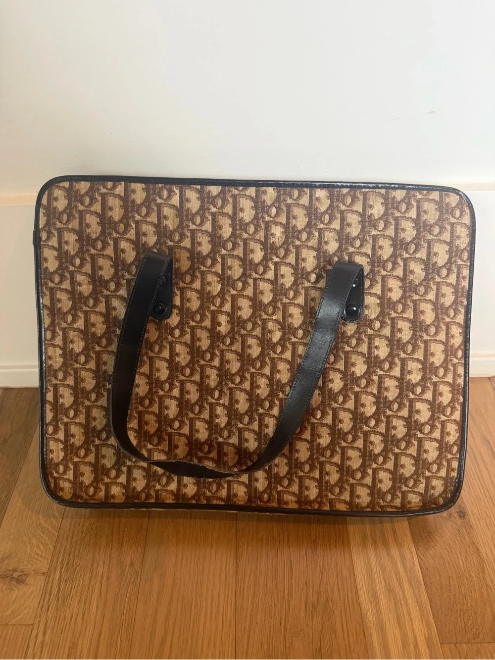 Vintage Dior Brown Monogram Canvas Tote